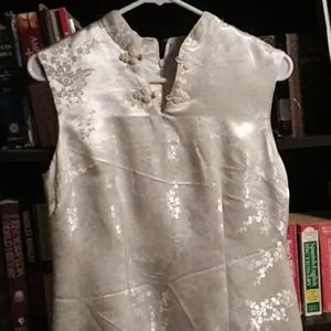 Chinese Inspired White Dress